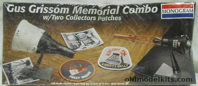 Monogram 1/48 Mercury and Gemini Capsules - Gus Grissom Memorial Combo with Collectors Patches, 85-4166 plastic model kit